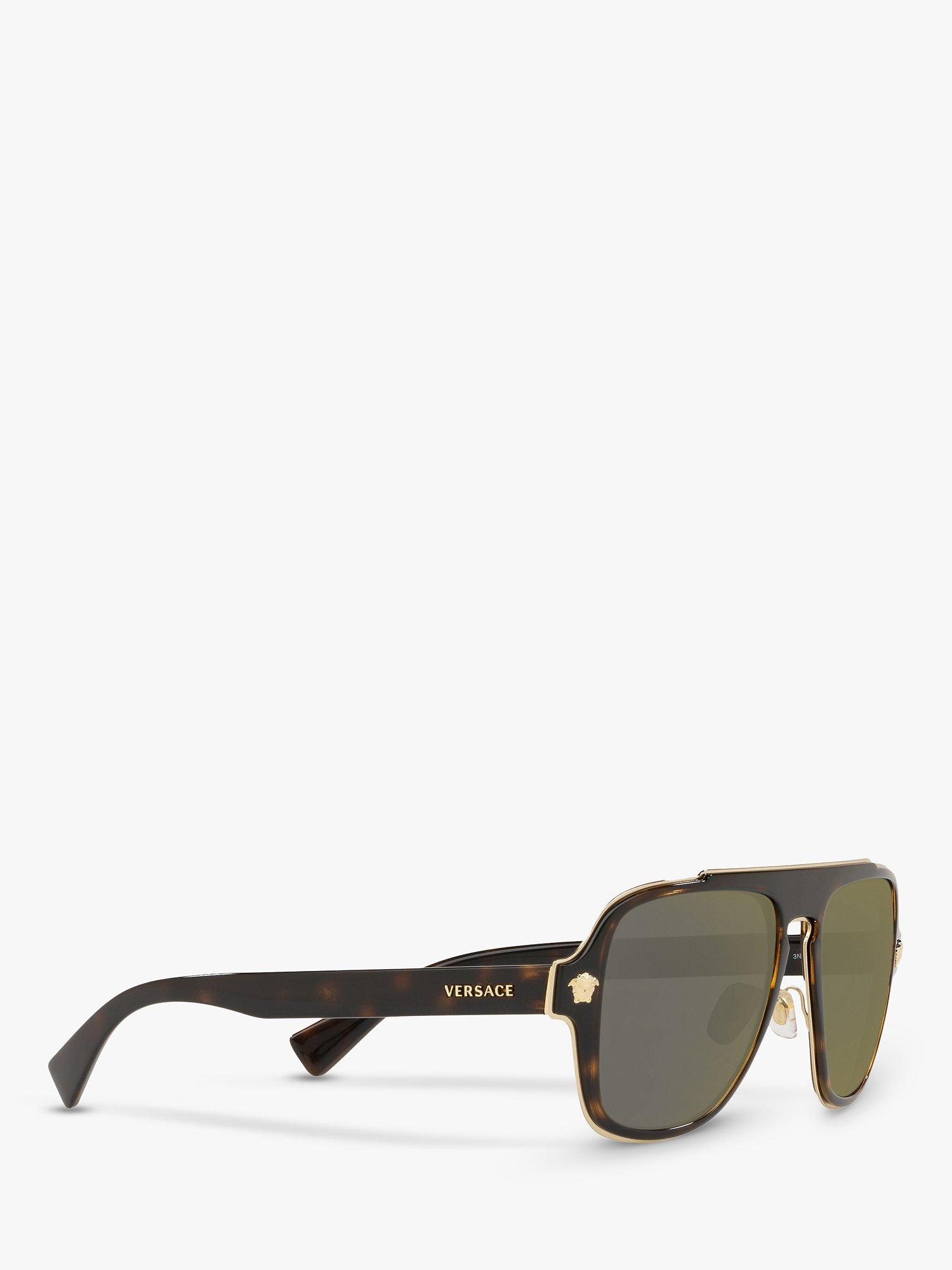 Product image 11 of 11, which shows Versace VE2199 Men's Geometric Sunglasses, Havana/Grey
