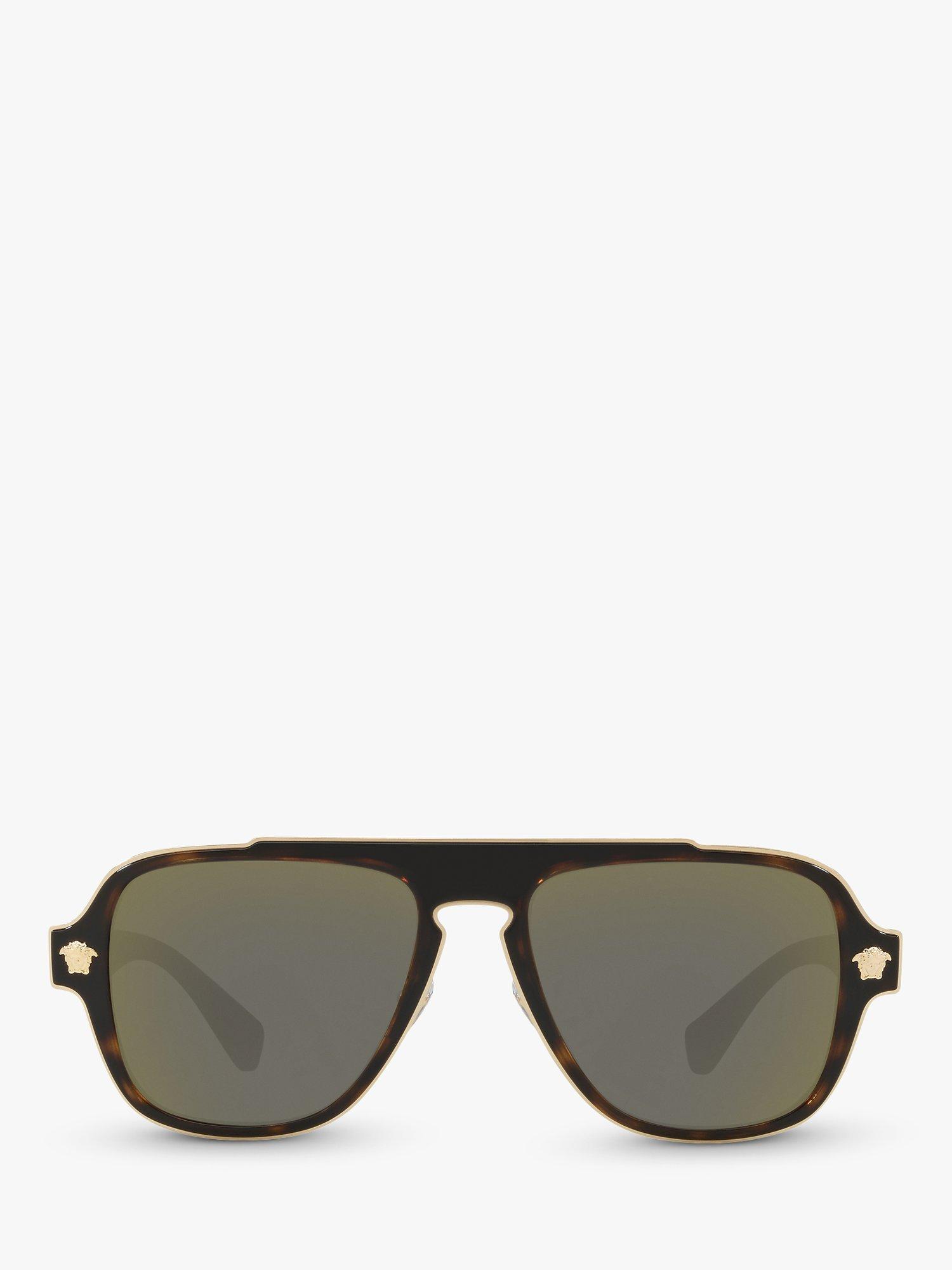 Product image 3 of 11, which shows Versace VE2199 Men's Geometric Sunglasses, Havana/Grey