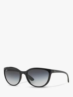 Ray-Ban RB4167 59 Women's Emma Irregular Sunglasses, Black/Grey
