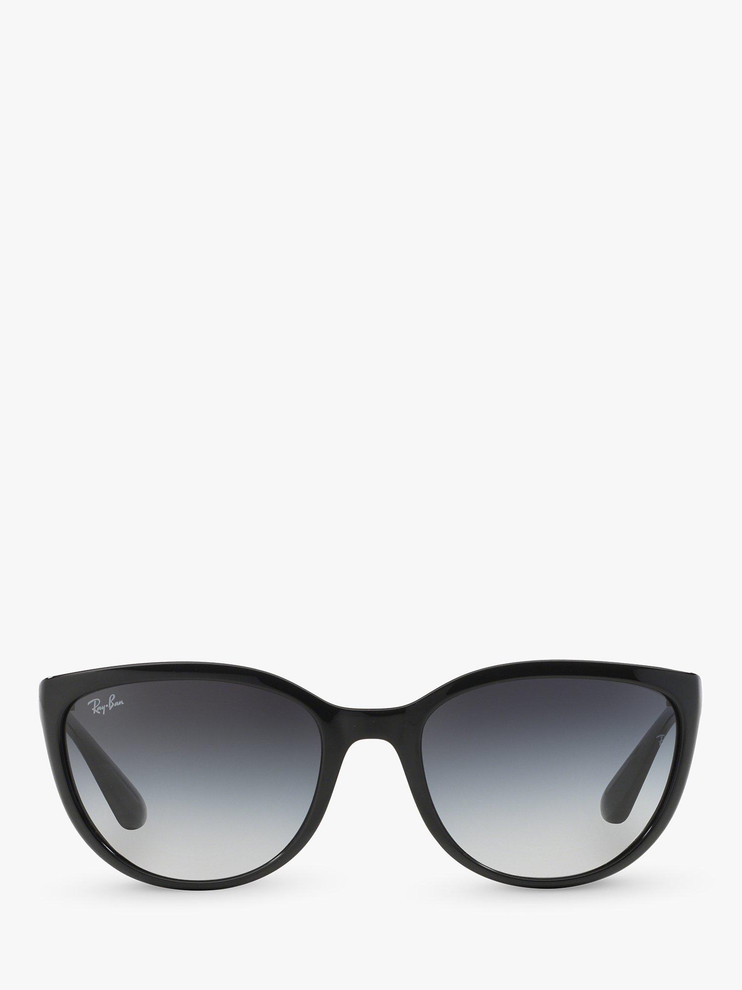Product image 3 of 11, which shows Ray-Ban RB4167 59 Women's Emma Irregular Sunglasses, Black/Grey