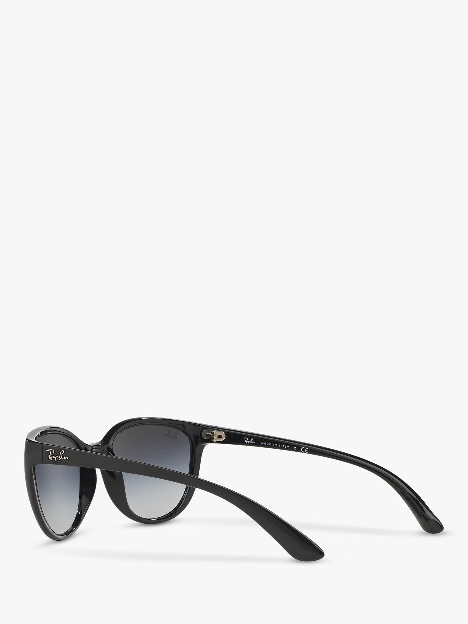 Product image 5 of 11, which shows Ray-Ban RB4167 59 Women's Emma Irregular Sunglasses, Black/Grey