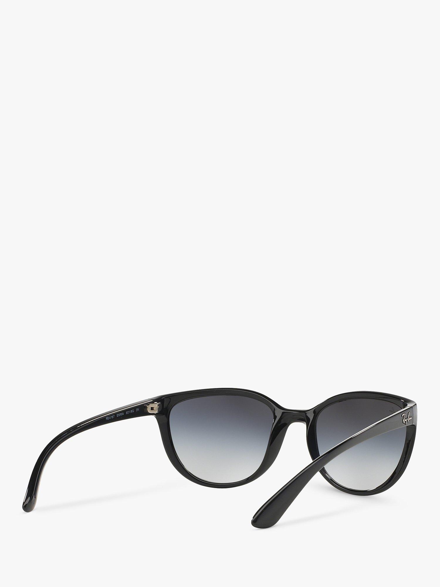 Product image 8 of 11, which shows Ray-Ban RB4167 59 Women's Emma Irregular Sunglasses, Black/Grey