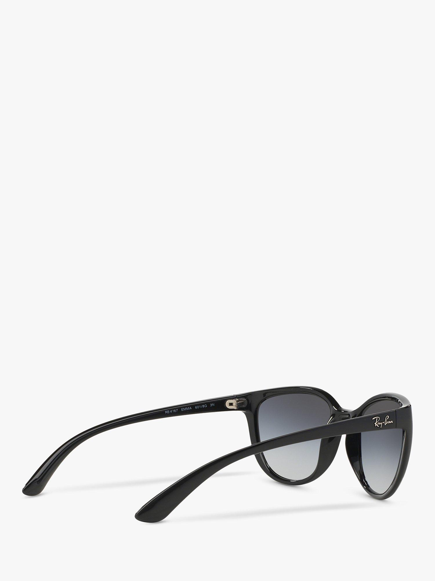 Product image 9 of 11, which shows Ray-Ban RB4167 59 Women's Emma Irregular Sunglasses, Black/Grey