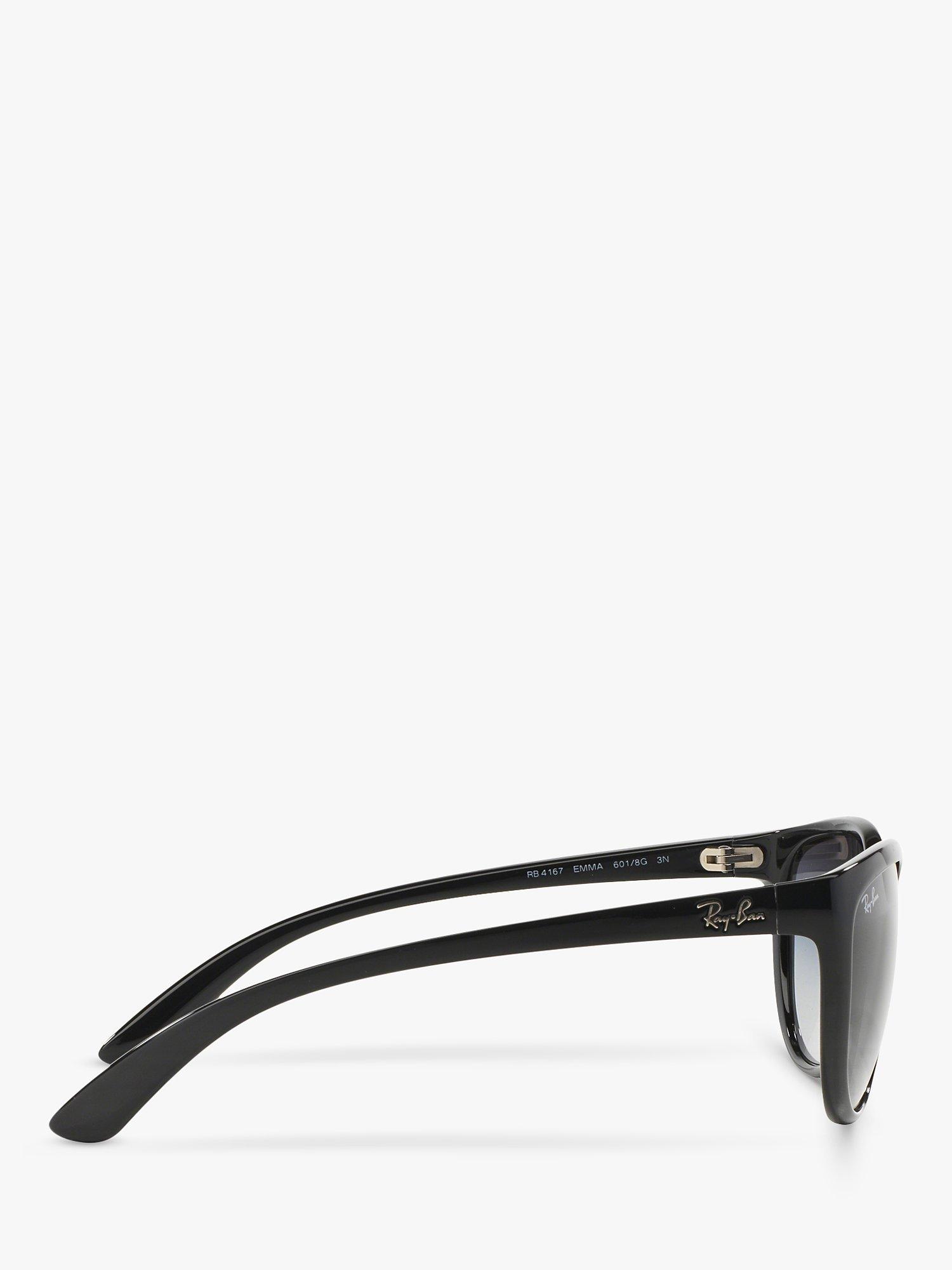 Product image 10 of 11, which shows Ray-Ban RB4167 59 Women's Emma Irregular Sunglasses, Black/Grey