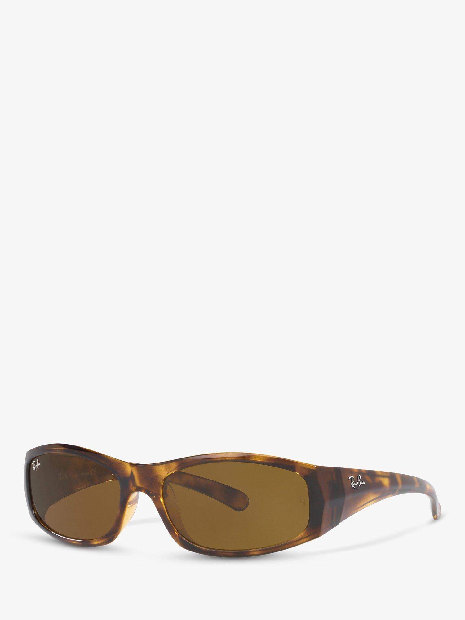 Ray-Ban RB4093 Men's Rectangular Sunglassess, Havana/Brown