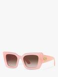 Burberry BE4344 Women's Square Sunglasses, Pink/Brown Gradient