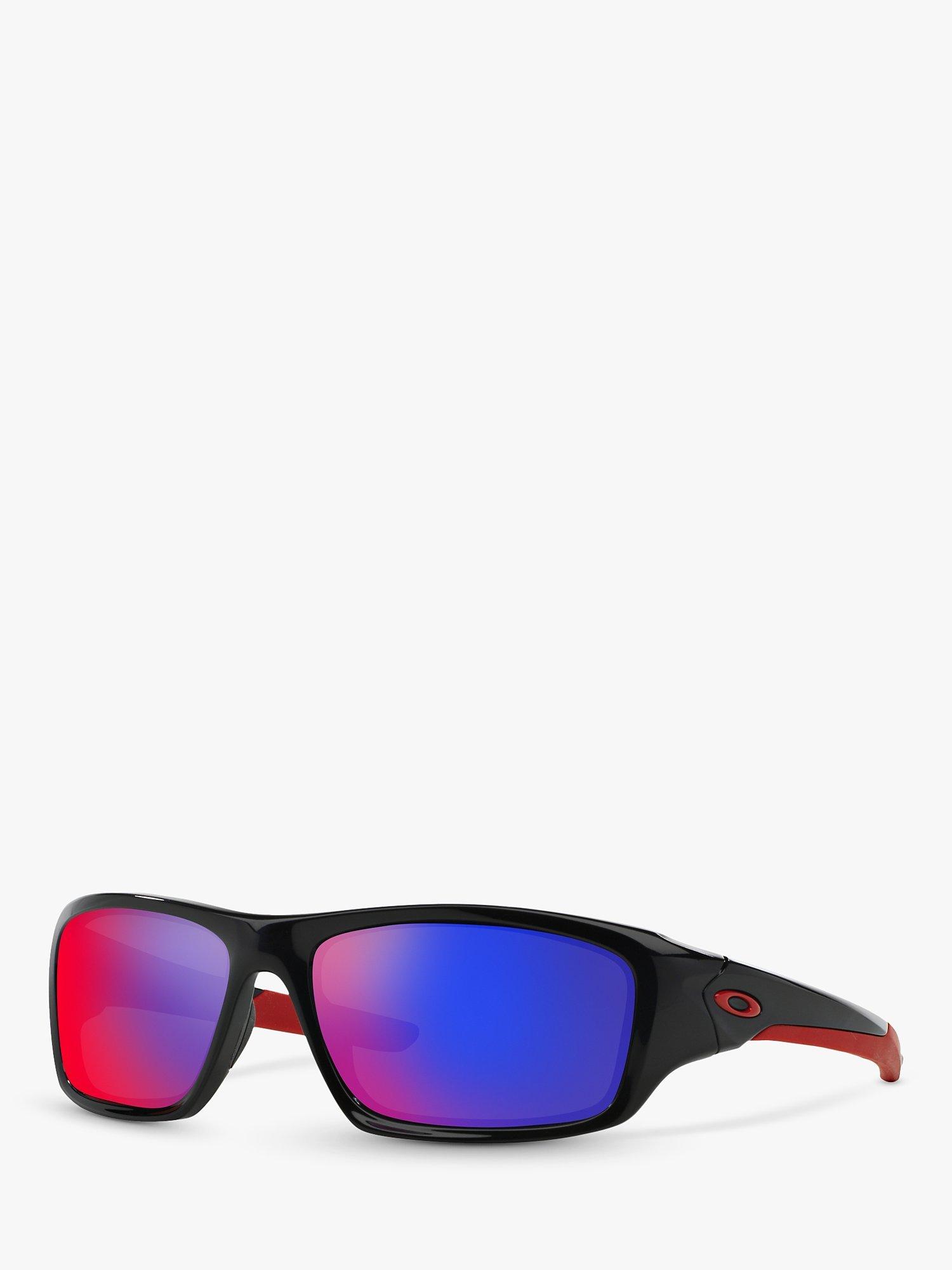 Oakley OO9236 Men's Valve Rectangular Sunglasses, Polished Black/Red Mirror