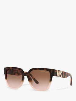 Michael Kors MK2170U Women's Karlie Square Sunglasses, Dark Tortoise/Pink