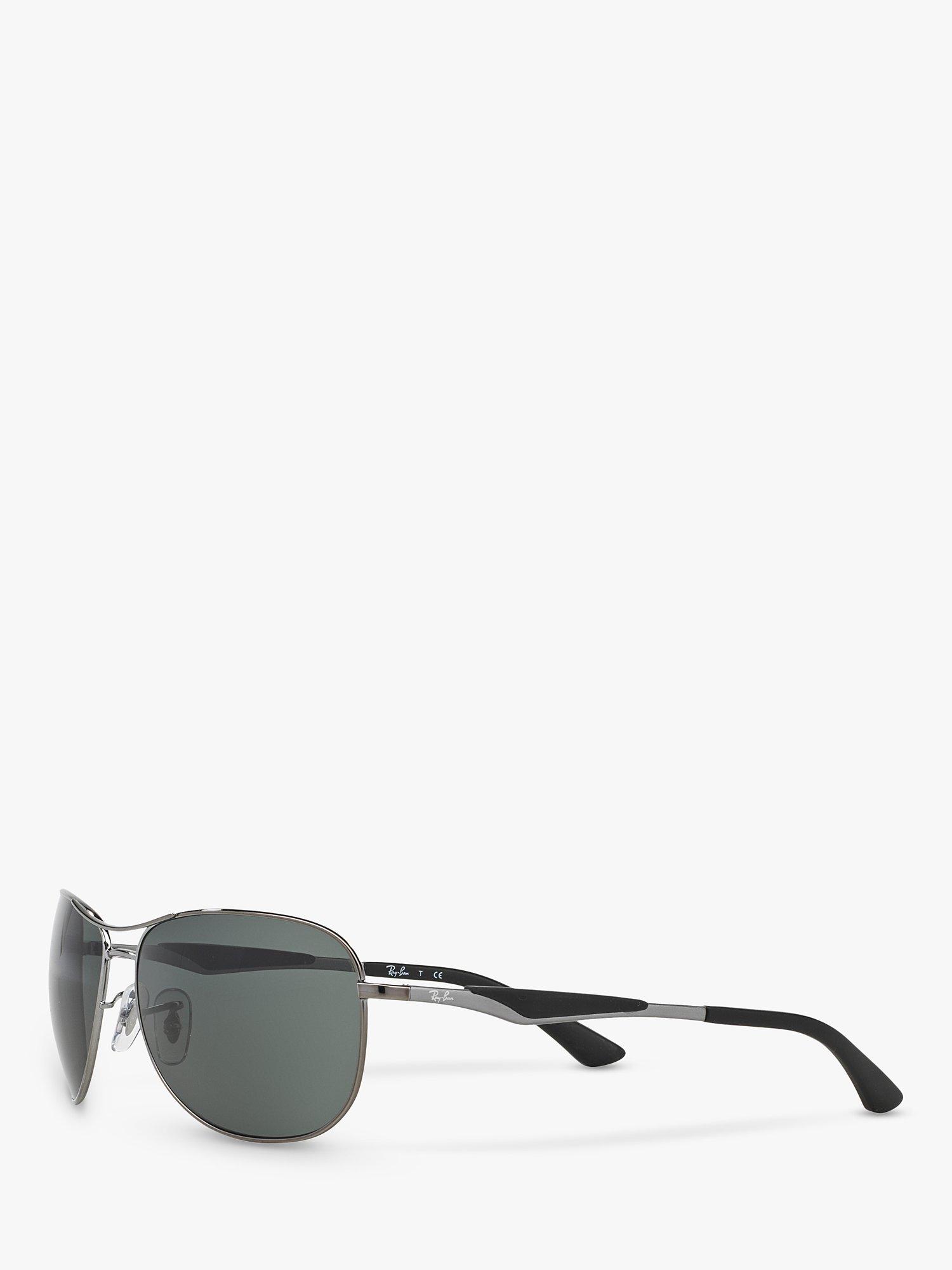 Product image 2 of 11, which shows Ray-Ban RB3519 59 Men's Aviator Sunglassess, Gunmetal/Grey