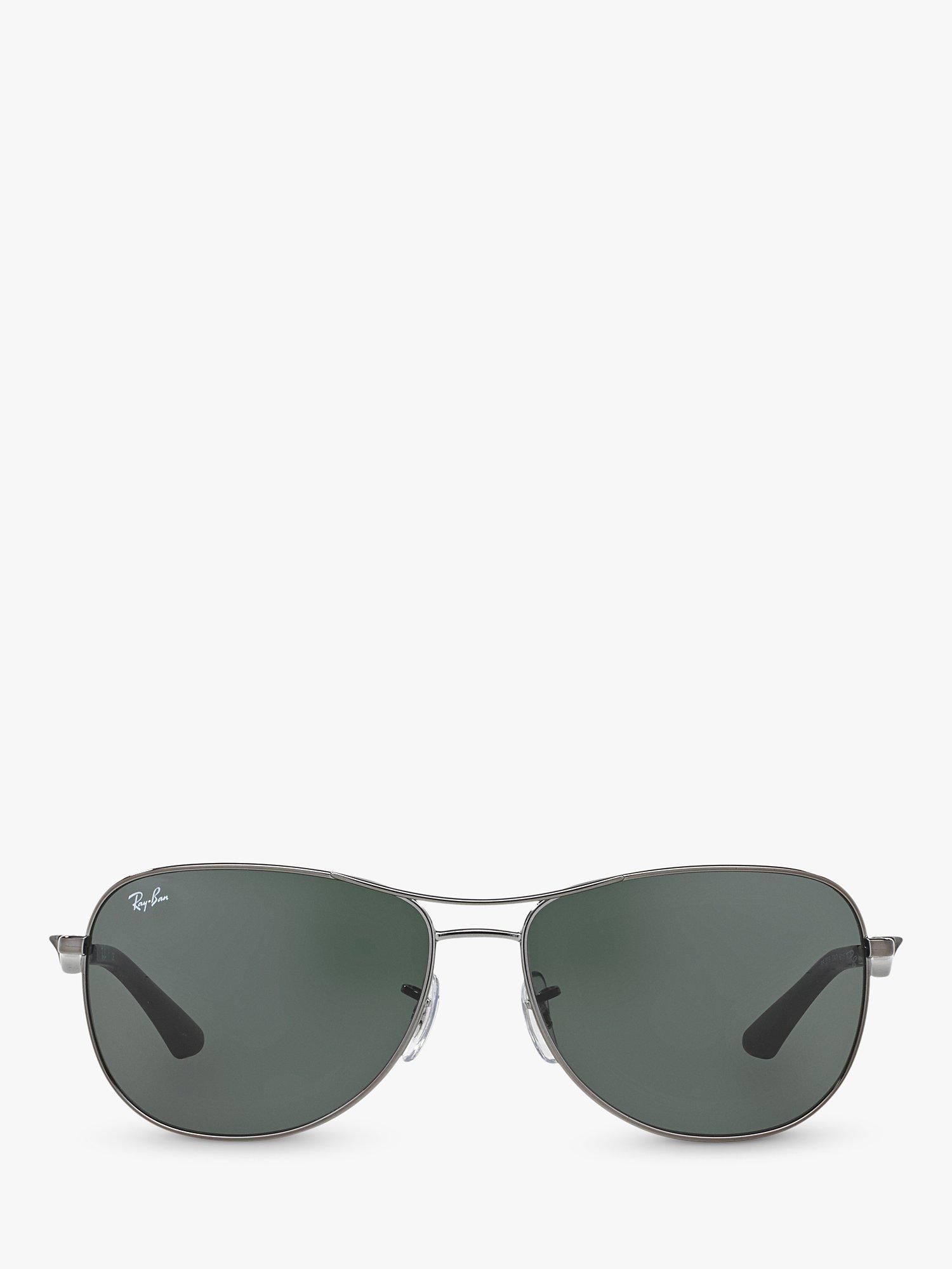 Product image 3 of 11, which shows Ray-Ban RB3519 59 Men's Aviator Sunglassess, Gunmetal/Grey