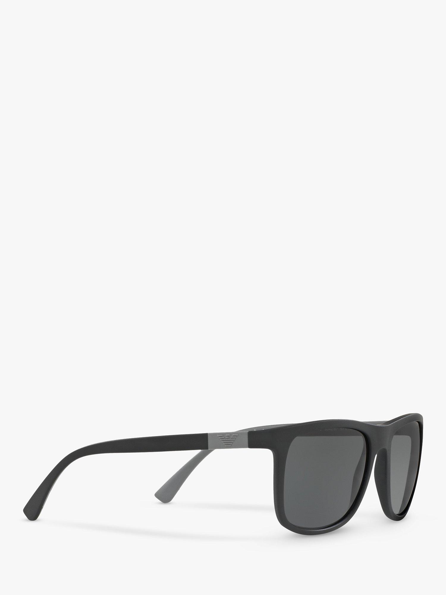 Emporio Armani EA4079 Men s Square Sunglasses Matte Black Grey