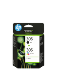 HP 305 Ink Cartridge Black & Tri-Colour Multipack, Pack Of 2