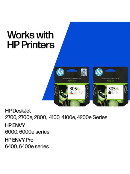 HP 305XL Ink Cartridge Black & Tri-Colour Multipack, Pack Of 2 - view 2, Black/Tri-colour