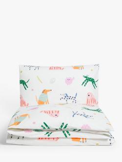 John Lewis Easy Care Park Pals Reversible Duvet Cover and Pillowcase Set, Multi