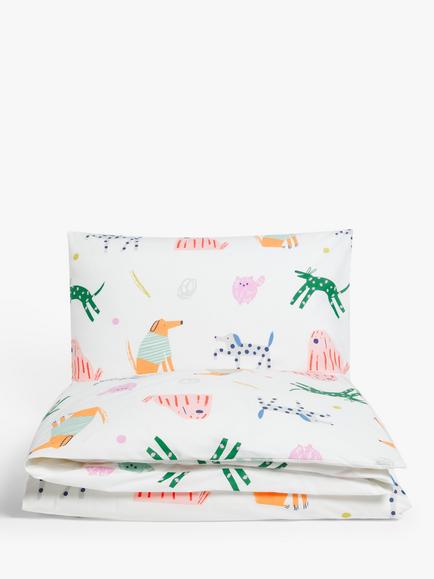 John Lewis Easy Care Park Pals Reversible Duvet Cover and Pillowcase Set, Multi