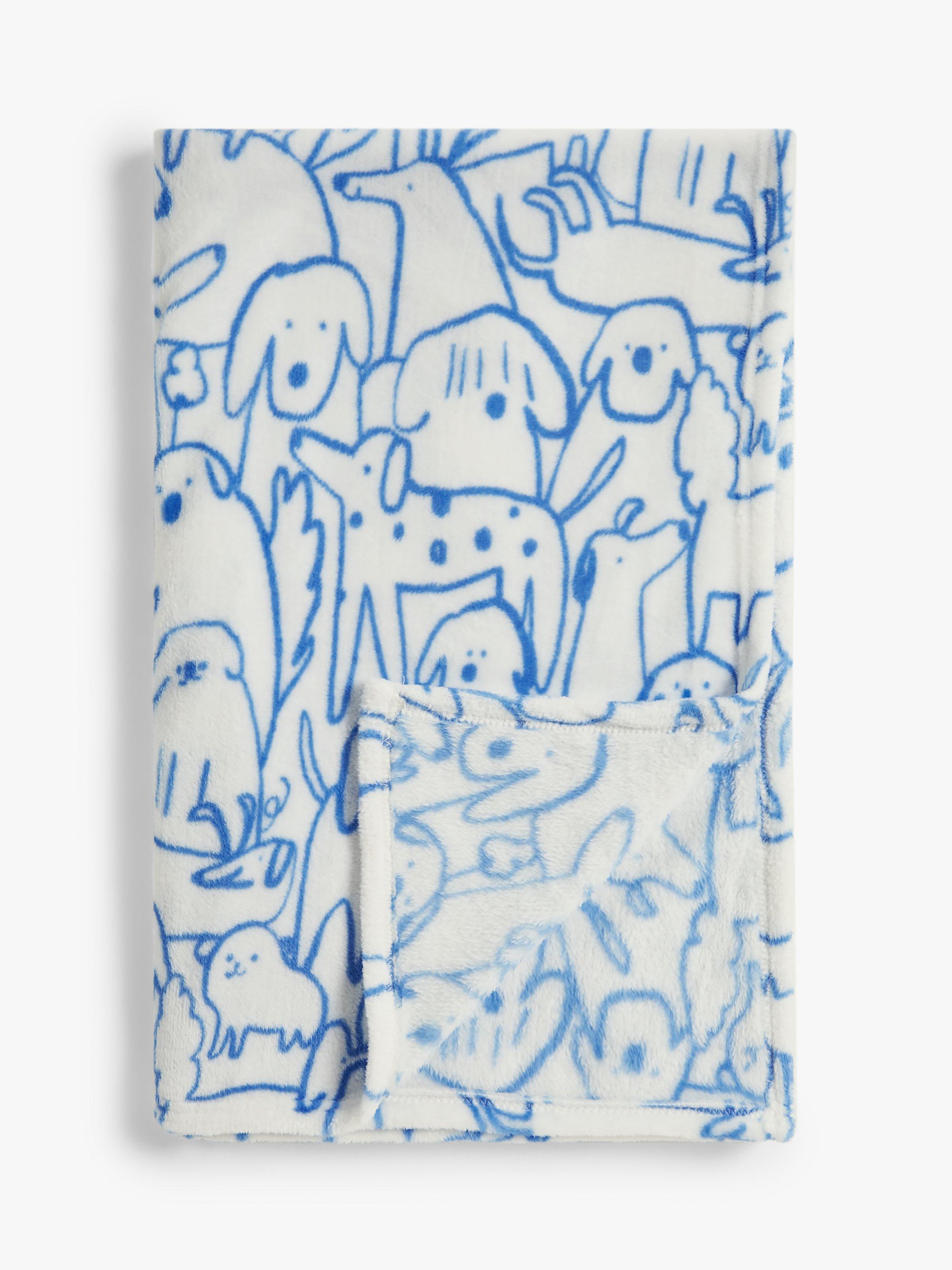 John Lewis ANYDAY Pups Fleece Blanket 120 x 120cm
