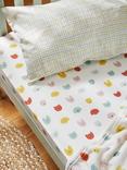 John Lewis Happy Faces Print Cotton Infant Fitted Sheet, Pack of 2, Multi