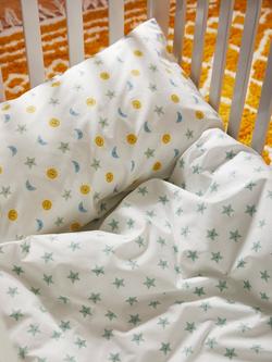 John Lewis Night and Day Reversible Toddler Pure Cotton Duvet Cover & Pillowcase Set - view 2, Multi