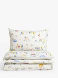 John Lewis Happy Houses Reversible Toddler Pure Cotton Duvet Cover & Pillowcase Set