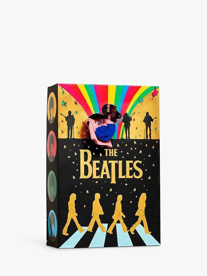 Happy Socks The Beatles Socks Collectors Gift Set, 24 Days of Christmas Advent Calendar, Pack of 24, Multi