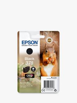 Epson Squirrel 378 Inkjet Printer Cartridge, Black, Black