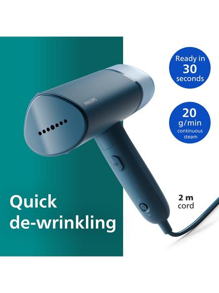 Philips 3000 Series STH3000/26 Plastic Plate Clothes Steamer, Blue - view 2, Blue