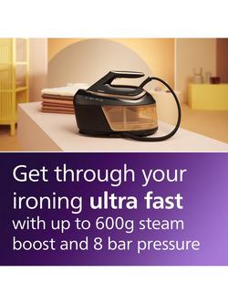 Philips PerfectCare 6000 Series PSG6066/26 SteamGlide Advanced Steam Generator Iron, Black/Gold - view 2, Black/Gold