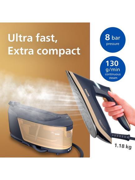 Philips PerfectCare 6000 Series PSG6066/26 SteamGlide Advanced Steam Generator Iron, Black/Gold - view 2, Black / Gold