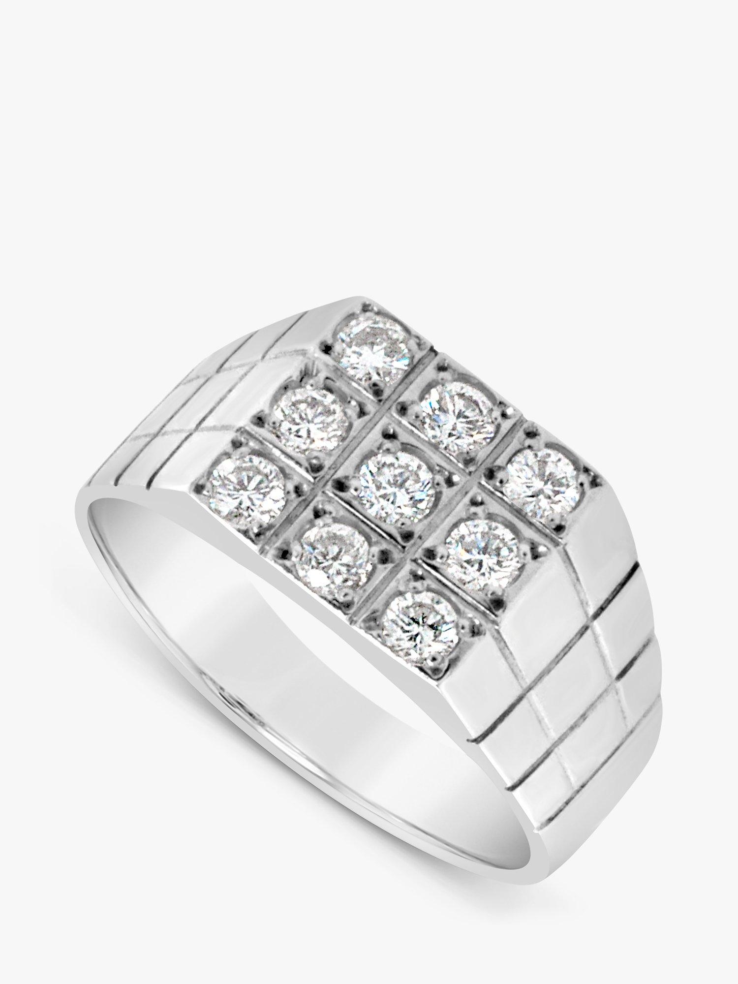 Milton Humble Jewellery Pre Loved 14ct White Gold Flat Top Diamond Ring