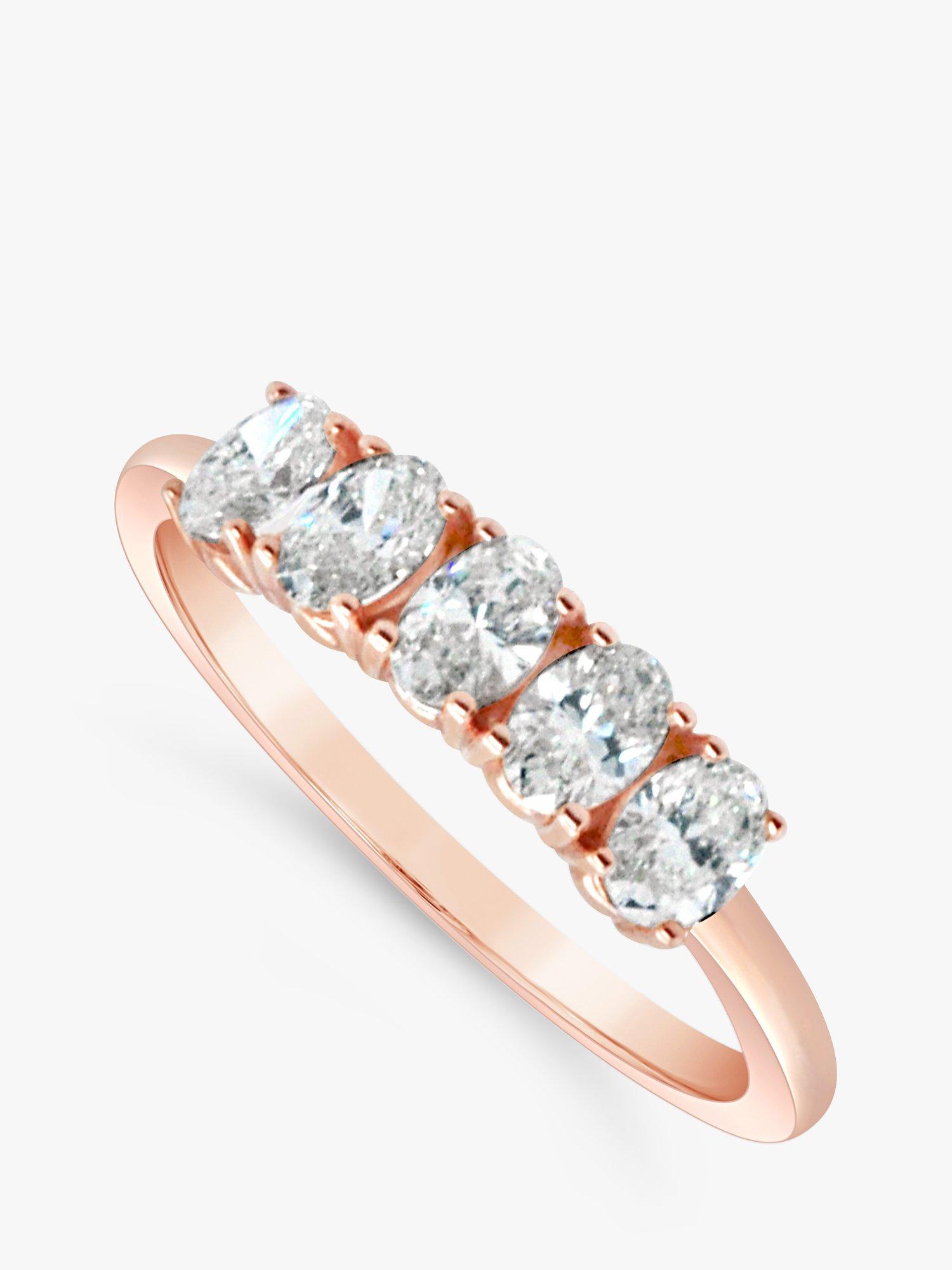 Product image 2 of 4, which shows Milton & Humble Jewellery Pre-Loved 14ct Rose Gold Oval Diamond Ring