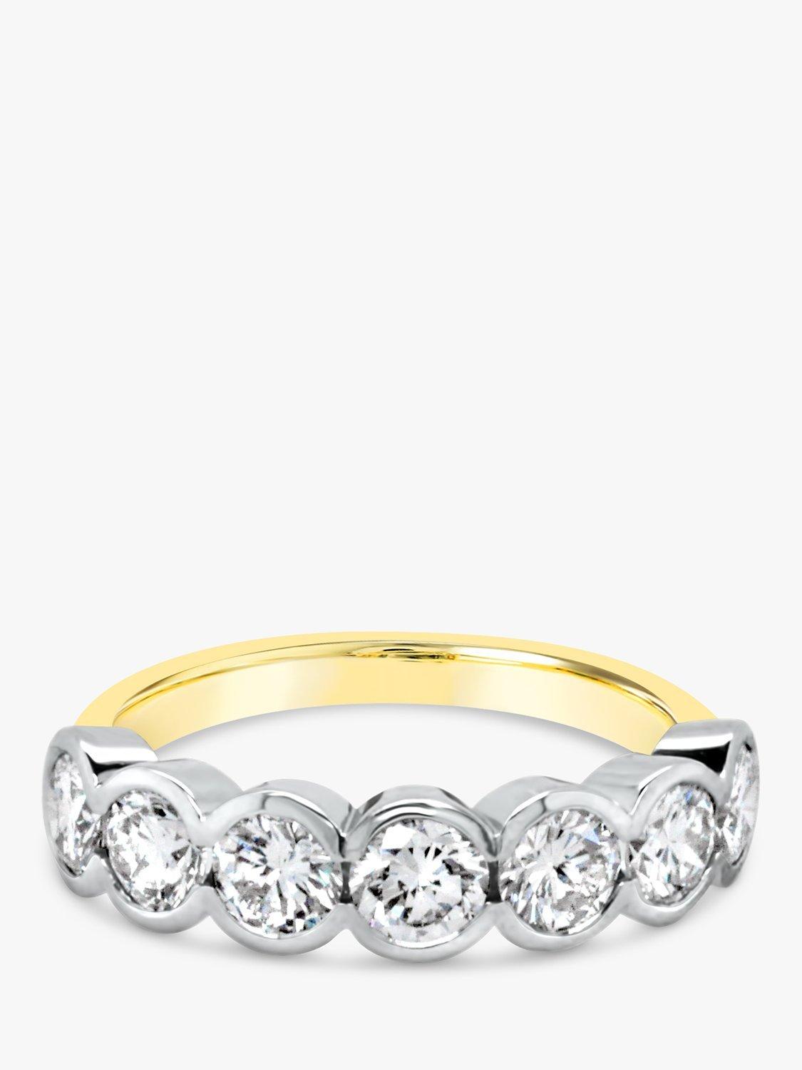 Product image 1 of 4, which shows Milton & Humble Jewellery Pre-Loved 18ct White & Yellow Gold Diamond Eternity Ring