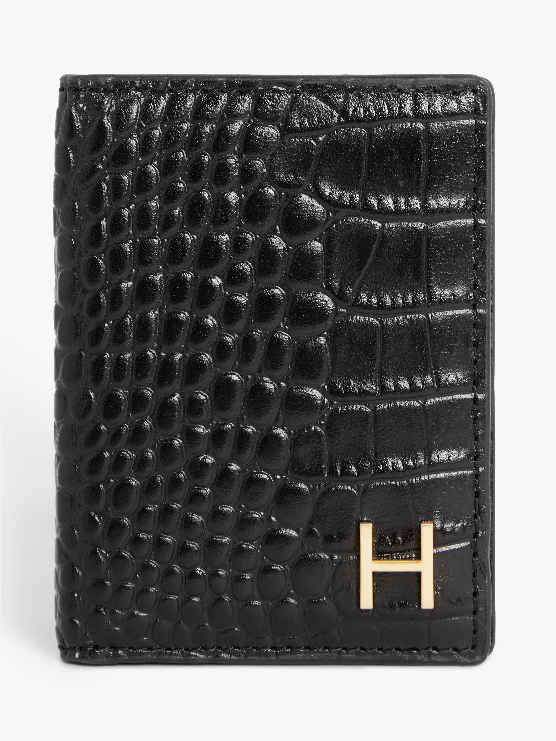 John Lewis Alphabet Leather Bifold Card Holder