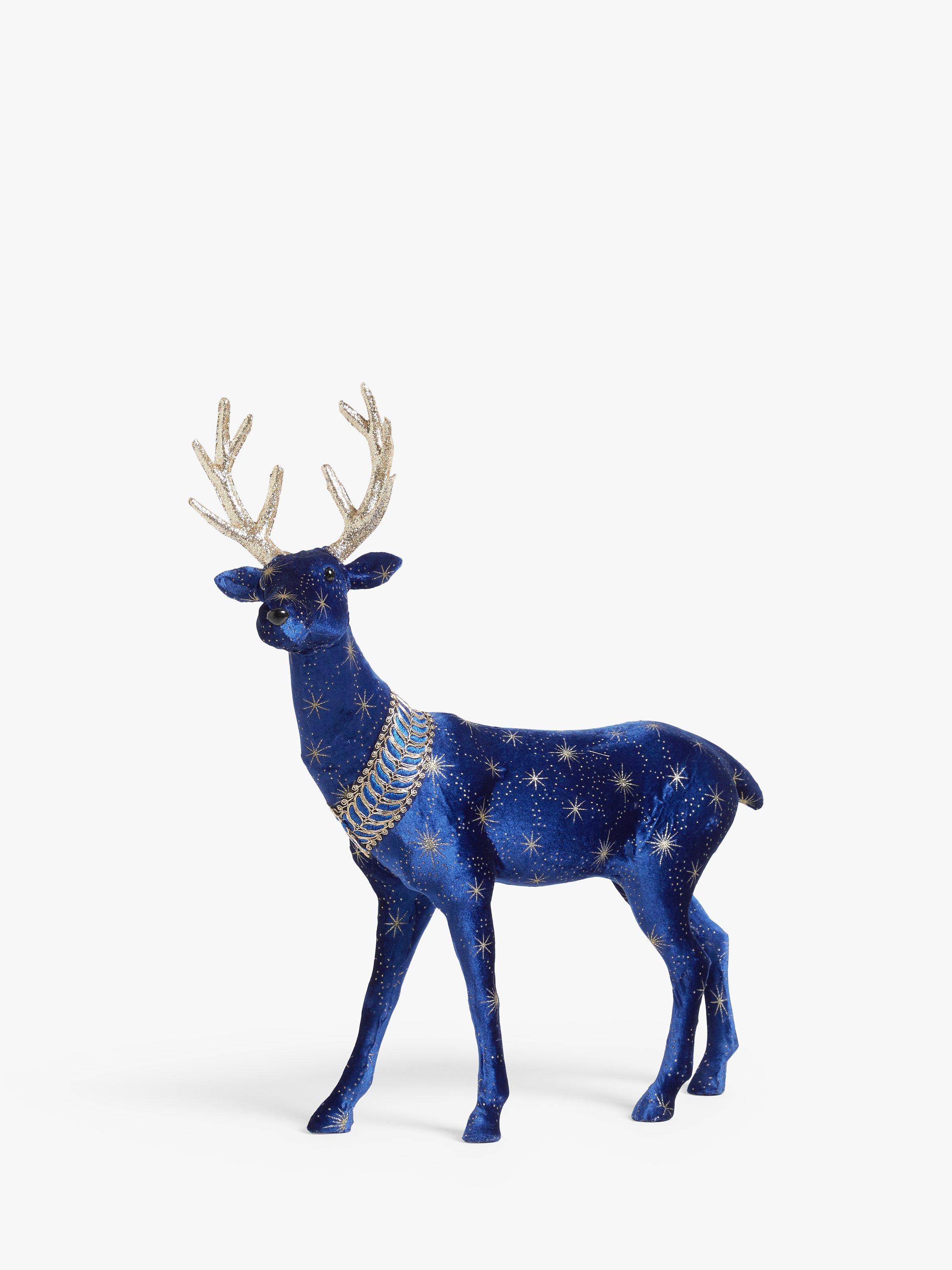 John Lewis Nightlife Large Velvet Deer Figure