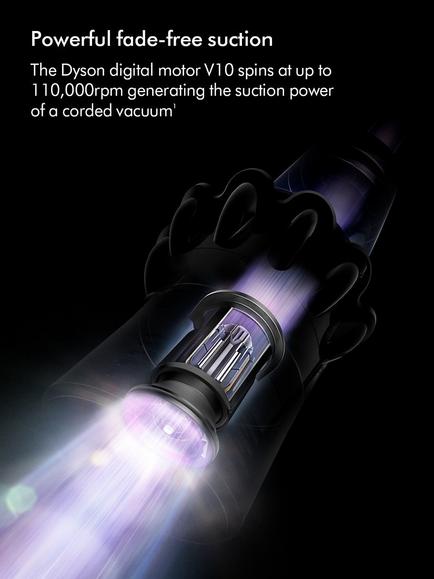 Dyson V10 Absolute Cordless Vacuum Cleaner - view 2, Nickel/Silver