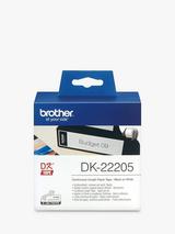 Brother DK-22205 Continuous Paper Label Roll, Black on White, 62mm x 30.48m