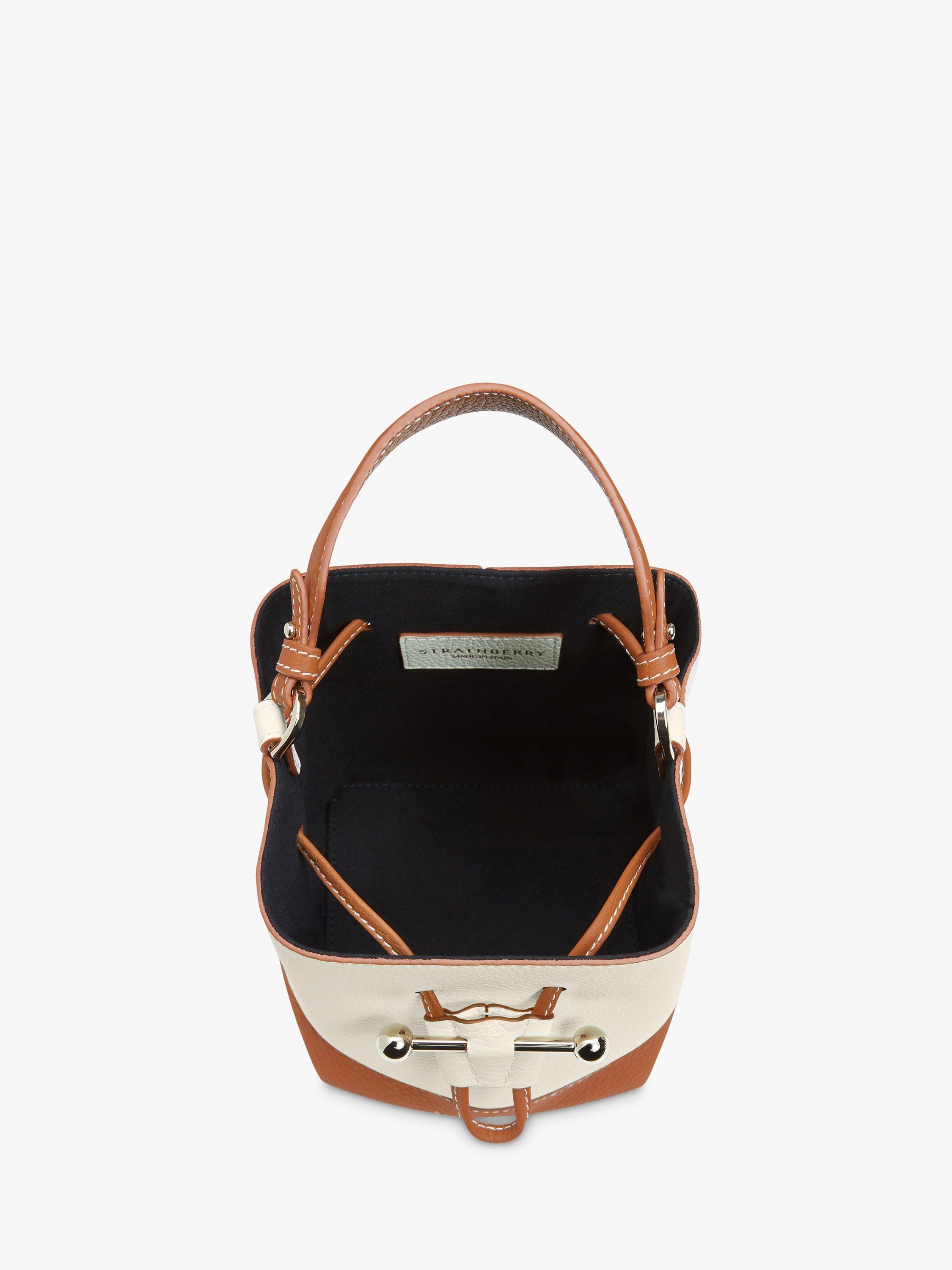 Product image 3 of 5, which shows Strathberry Lana Osette Leather Bucket Bag, Vanilla