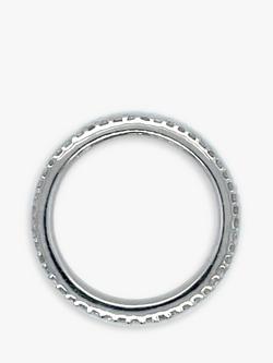 E.W Adams 18ct White Gold Diamond Full Eternity Ring, N - view 2, Silver