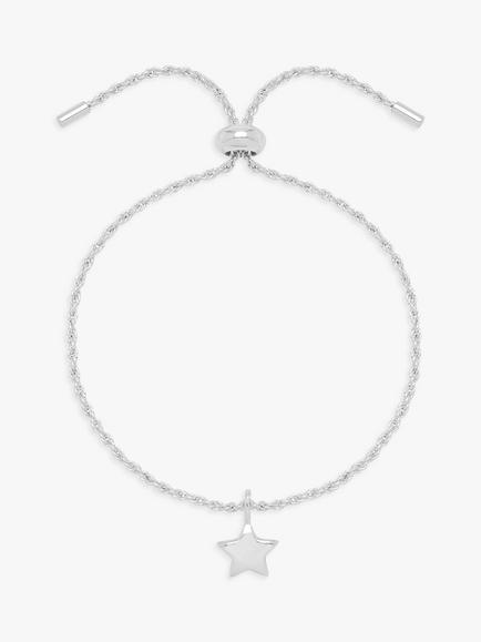 Estella Bartlett Wish Cushion Star Amelia Bracelet, Silver, Silver
