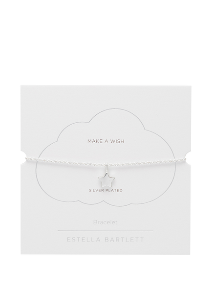 Estella Bartlett Wish Cushion Star Amelia Bracelet, Silver - view 2, Silver