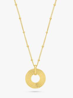 Estella Bartlett Linear Circle Pendant Necklace, Gold, Gold