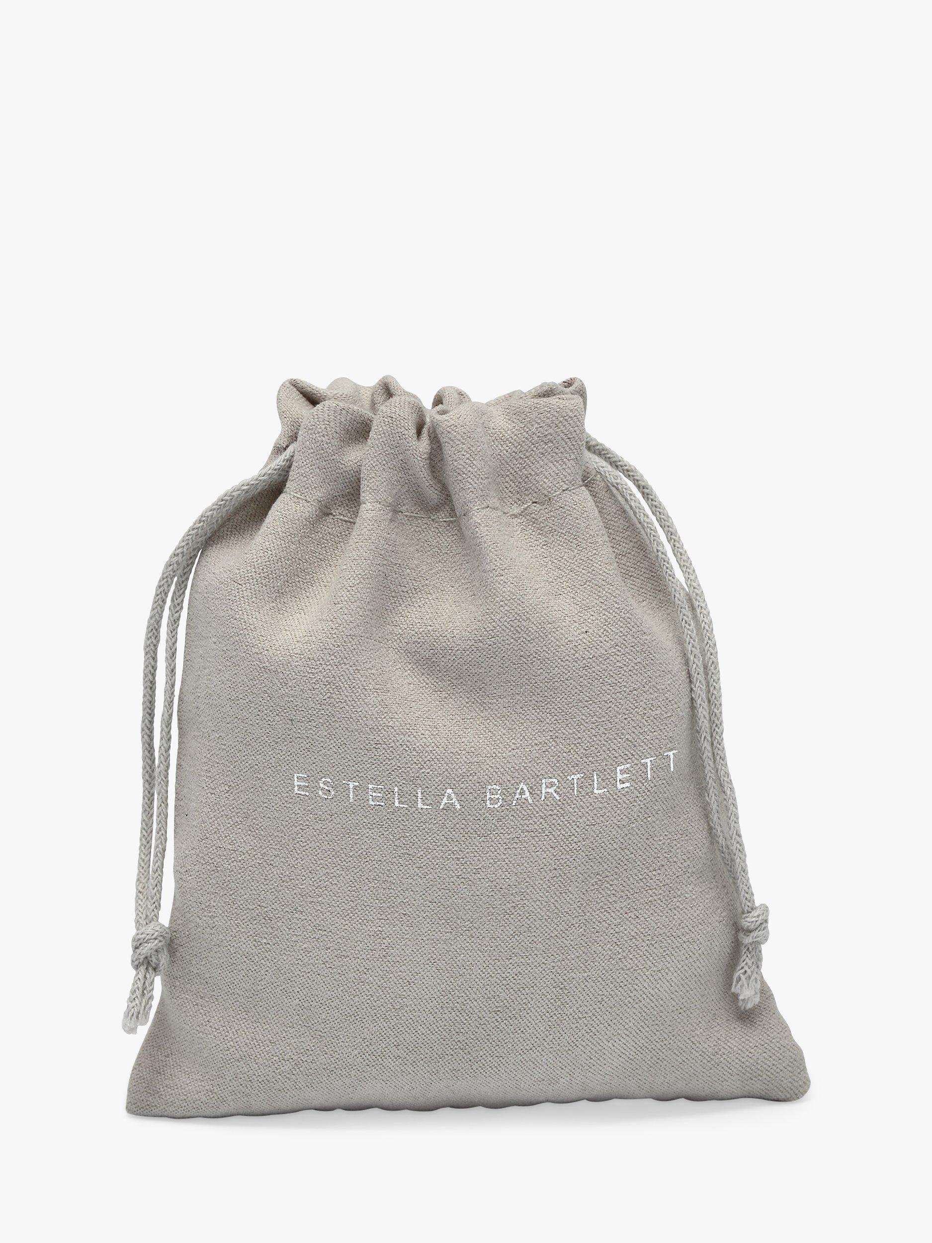 Product image 2 of 3, which shows Estella Bartlett The Edit Pearl Illusion Hoop Earrings, Gold/White