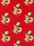 Sanderson Water Dragon Velvet Furnishing Fabric, Cinnabar Red