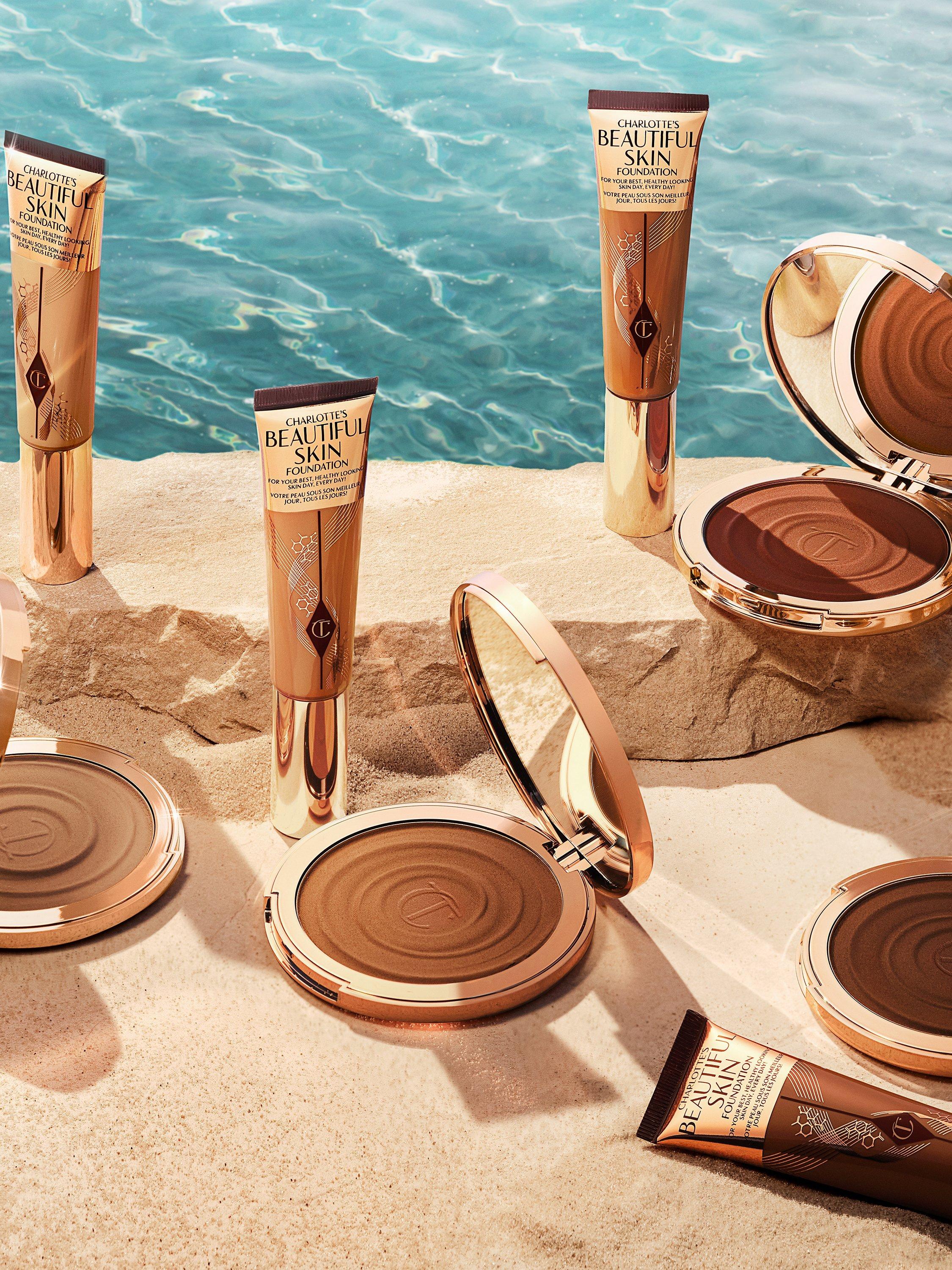 Product image 5 of 9, which shows Charlotte Tilbury Beautiful Skin Sun-Kissed Glow Bronzer, 3 Tan