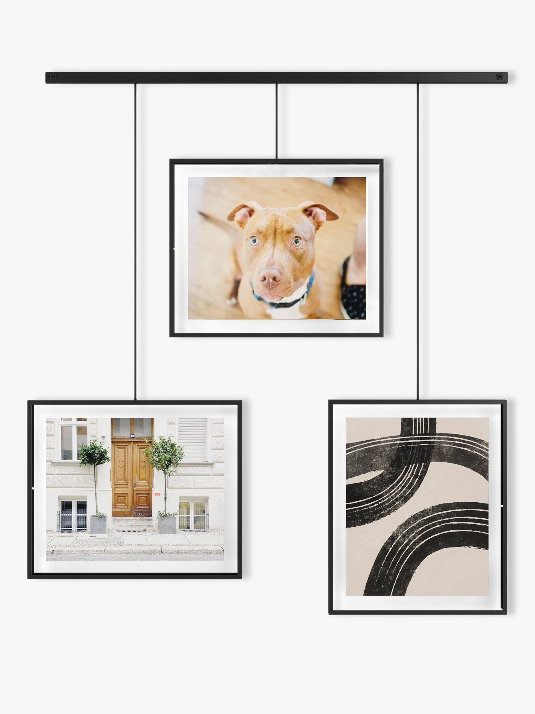 Umbra Exhibit Multi Hanging Photo Frame Display, 3 Photo, 8 x 10" (20 x 25cm), Black