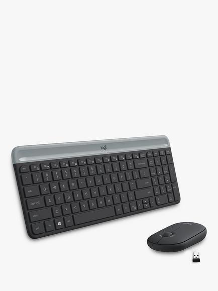 Logitech MK470 Wireless Keyboard and Mouse, Black, Graphite