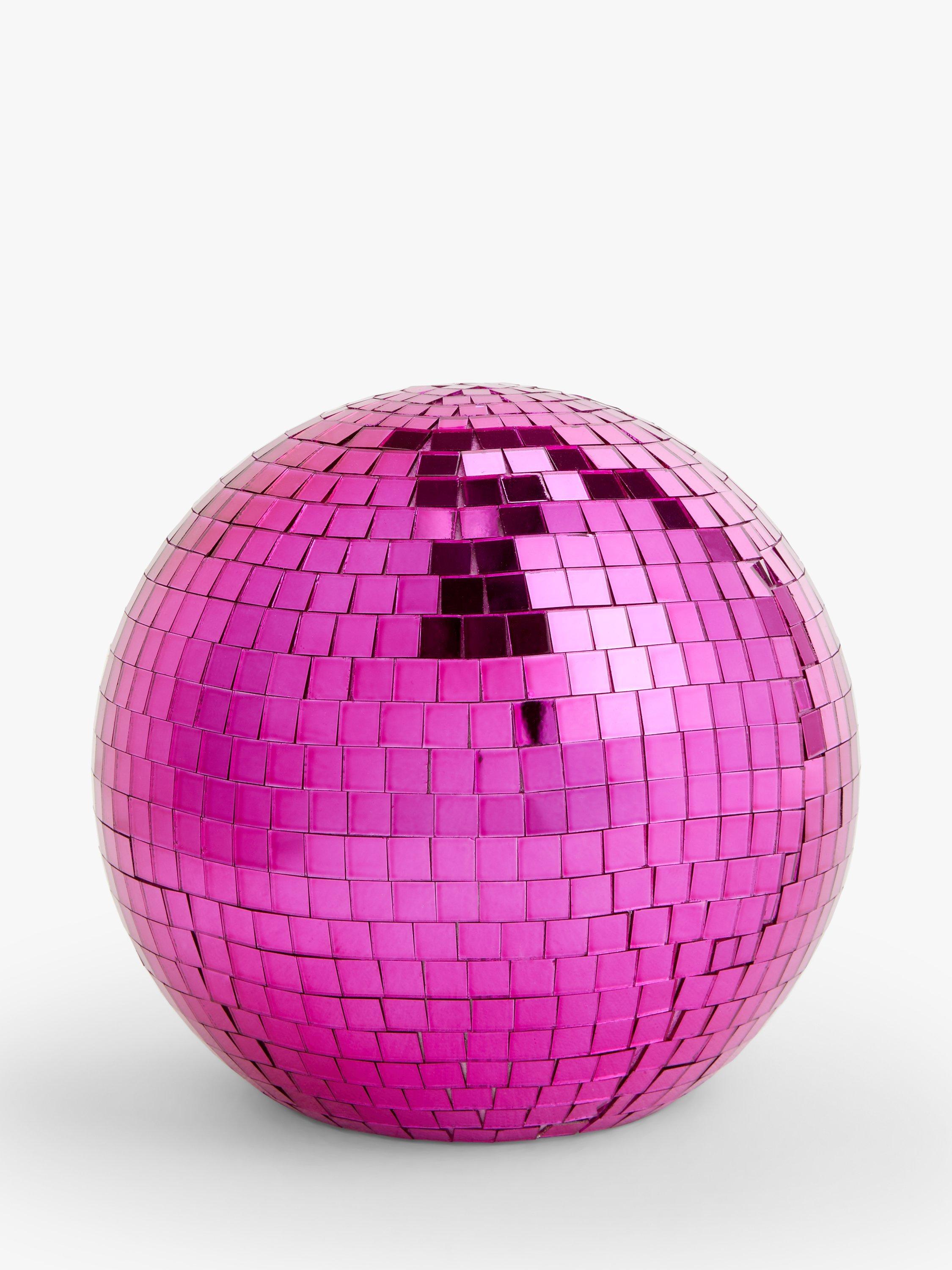 John Lewis Nightlife Mirror Ball Decoration, Pink