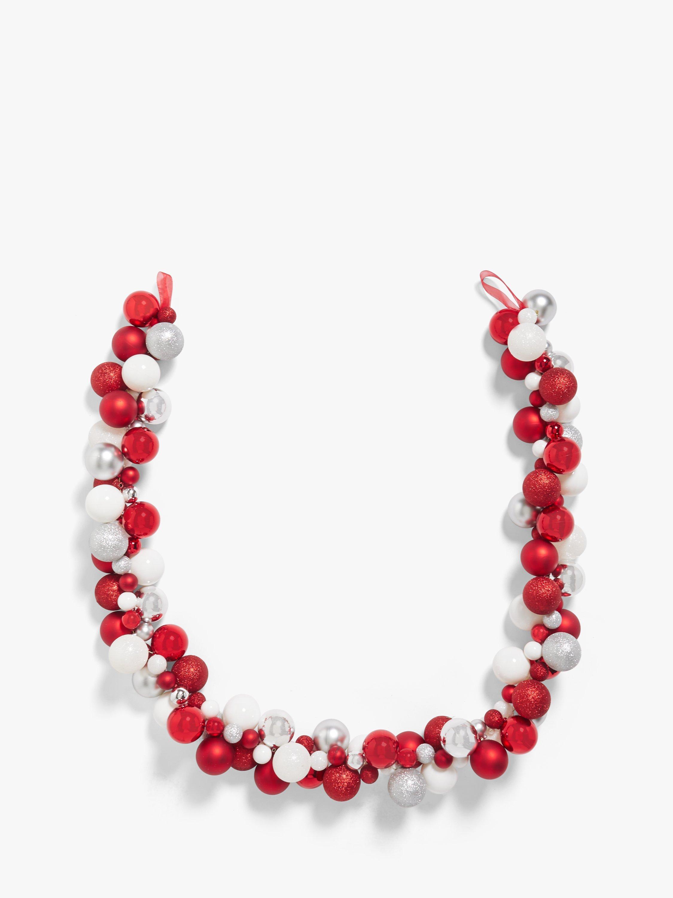 John Lewis Jolly General Store Candy Cane Bauble Garland
