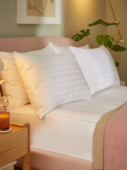 John Lewis Natural Collection Goose Feather & Down Pillow, Medium - view 2, White
