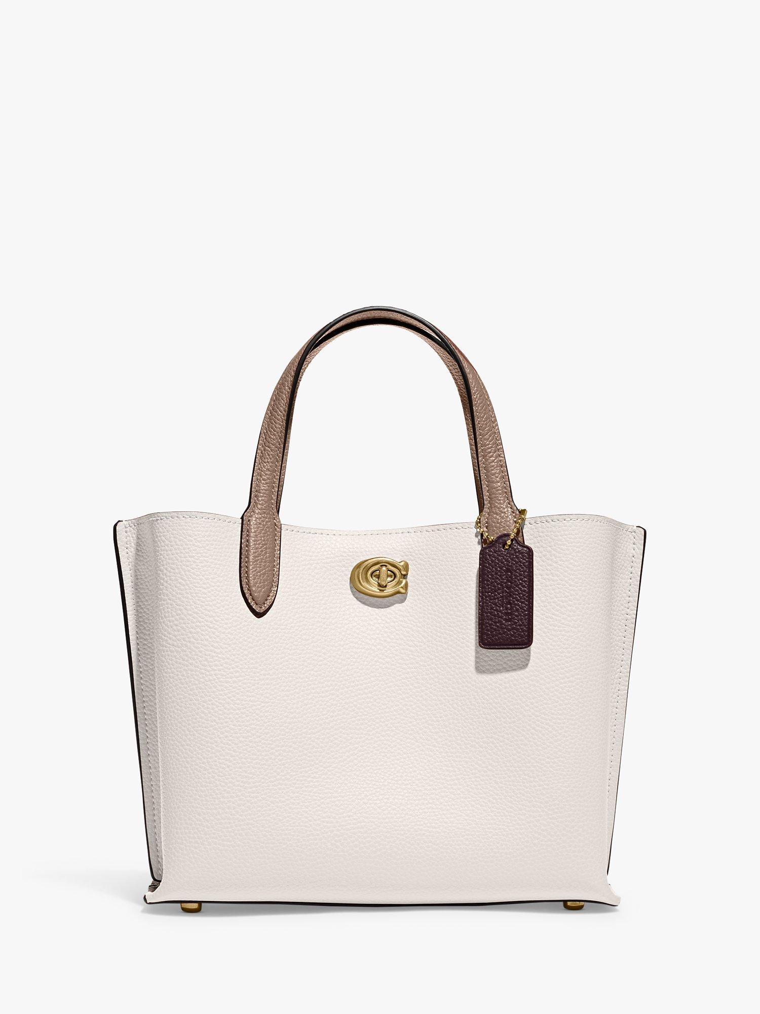 Coach Willow 24 Leather Shoulder Bag, Chalk