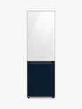 Samsung Bespoke RB34A6B2E8A Freestanding 70/30 Fridge Freezer, White/Navy